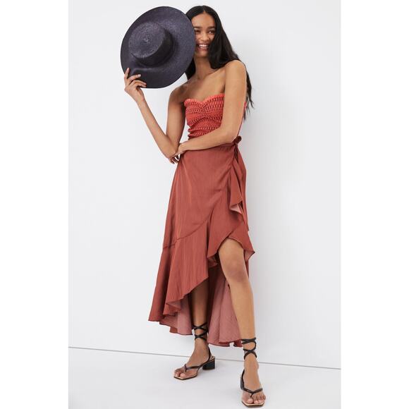 Anthropologie Smocked Sweetheart Tube-Top - New Large - Picture 2 of 6